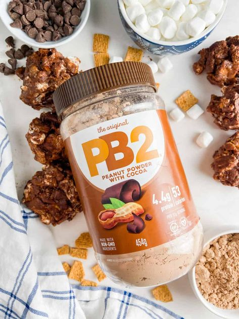 PB2 Peanut Butter Powder with Cocoa. Pb2 Peanut Butter, Peanut Butter Powder Recipes, Pb2 Recipes, Peanut Butter Smores, Golden Grahams Cereal, Peanut Butter Popcorn, Golden Grahams, S Mores Cookies, 3 Ingredient Cookies