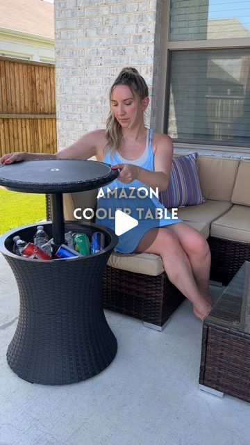 Kristin Miller | Mom of 2 on Instagram: "Ice cooler side table under $80! Comment “links” to get this sent directly to your DMs🌸Spring & summer are quickly approaching and this is a perfect find for your patio this season! Comes in 2 different colors & a great way to elevate your backyard🤍
•
•
#amazonfinds #patiodecor #patiofurniture #amazonmusthaves #entertainingideas #hostingideas #backyardfun #patioseason" Patio Cooler Ideas, Convertable Furniture, Patio Cooler, Mom Of 2, Ice Cooler, Cool Tables, Pool Decor, Backyard Fun, 2 On