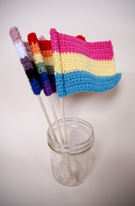 Every Pride Flag, Lgbtq Pride Flag, Lgbtq Flags, Fun Crochet Projects, Diy Crochet Projects, Lgbtq Pride, Pride Flag, Pride Flags, Cute Crochet