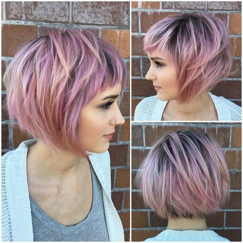 Jennie Hair, Trendy We Fryzurach, Κούρεμα Bob, Dunner Wordend Haar, Blonde Bob Wig, Cute Short Haircuts, Purple Highlights, Gorgeous Hair Color, Hair 2018