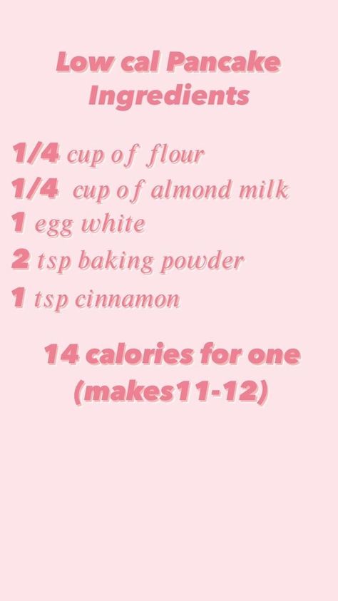 Low Cal Pancakes, Food Calories List, Food Calorie Chart, Low Cal Recipes, Healthy Food Dishes, Healthy Food Motivation, Healthy Lifestyle Food, Sweet Snacks Recipes, Healthy Sweets Recipes