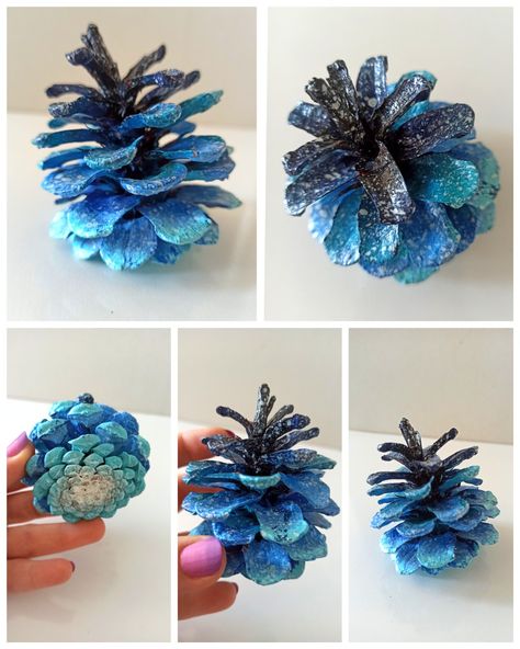 Pine Cone Painting Ideas, Pine Cone Painting, Woods Living, Cone Painting, Pinecone Art, Pinecone Crafts Kids, Painting With Acrylics, Cones Diy, Pinecone Crafts Christmas