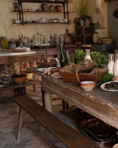 French kitchens I’ve been swooning over lately. The first few slides are from the movie The Taste of Things. I have yet to see it, but after spotting the stills from the movie, it’s high on my list. The kitchen is out of this world amazing. The other beauties, I have tagged. I hope you enjoy! The Taste Of Things Movie, Cafe Inspired Kitchen, Messy Kitchen Aesthetic, French Kitchens, The Movie It, Italy Kitchen, Country Kitchens, Messy Kitchen, French Country Kitchens