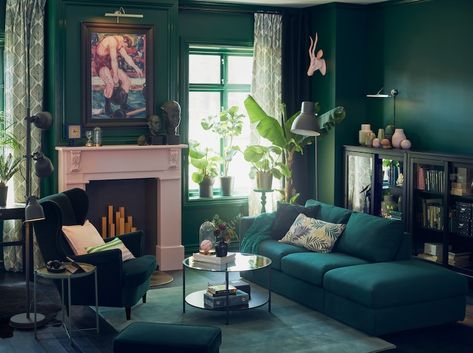 Living room furniture inspiration | IKEA Malaysia - IKEA Dark Green Couches, Grey Living Room Furniture, Living Room Furniture Inspiration, Comfortable Living Room Furniture, Upcycled Furniture Before And After, Grey Furniture Living Room, Ikea Living Room, Green Couch, Green Sofa