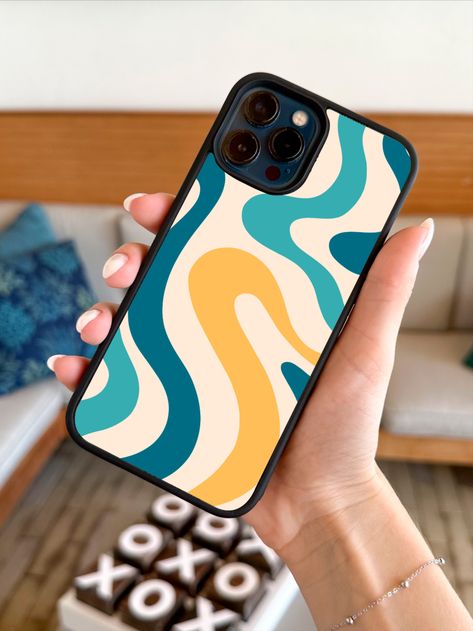 Trendy Swirls Phone Case, Wavy Retro Groovy Phone Case, Abstract Phone Case, iPhone 14 13 12 11 Case, Pixel 6A 7 Pro Case Phone Case Trendy, Summer Phone, Abstract Phone Case, Summer Phone Cases, Mobile Phone Covers, Mobile Cover, Diy Mobile, Retro Groovy, Mobile Covers