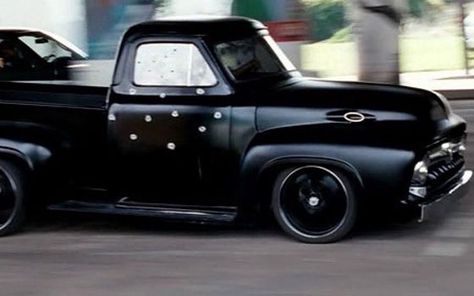 Cars From Movies, 56 Ford Truck, Classic Garage, West Coast Customs, Black Truck, Movie Cars, Tv Cars, Custom Pickup Trucks, Vintage Hot Rod