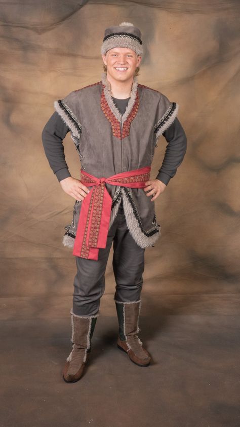 Frozen Costumes Diy, Kristoff Costume Diy, Frozen Jr Set Design, Frozen Jr Costumes, Kristoff Frozen Costume, Oaken Frozen, Frozen Junior, Sven Costume, Kristoff Costume