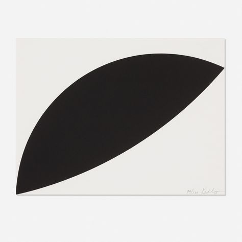 Two Curves by Ellsworth Kelly (2011) Ellsworth Kelly Sculpture, Ellsworth Kelly, Black And White Abstract, Art And Design, Surfboard, Abstract Art, Auction, Art Design, Angeles