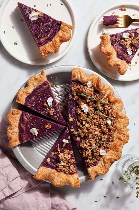 Purple Sweet Potato Pie, Life Of Pie, Pizza Sweet, King Arthur Recipes, King Arthur Flour Recipes, Potato Pie Recipe, Sweet Potato Pies Recipes, Pie Baking, Purple Sweet Potato