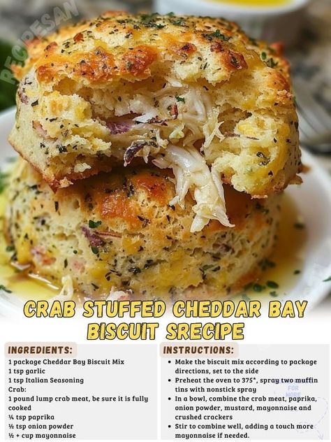 Cheddar Bay Crab Biscuits, Cheddar Bay Biscuit Crab Cakes, Crab Stuffed Cheddar Bay Biscuits Recipe, Crab Stuff Cheddar Bay Biscuits, Crab Stuffed Cheddar Bay Biscuits With Lemon Butter, Red Lobster Cheddar Bay Biscuits Dinners, Crab Cheddar Bay Biscuit, Stuffed Cheddar Bay Biscuits, Crab Stuffed Cheddar Bay Biscuits