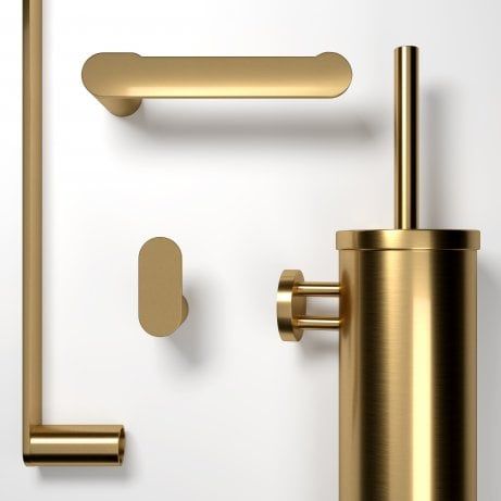 Accessories Lusso Stone Matt Gold Bathroom Fixtures, Gold Toilet Brush, Gold Toilet Accessories, Brushed Gold Bathroom Accessories, Gold Towel Holder, Brushed Gold Bathroom Fixtures, Gold Towel Bar, Gold Bathroom Fixtures, Civil Works