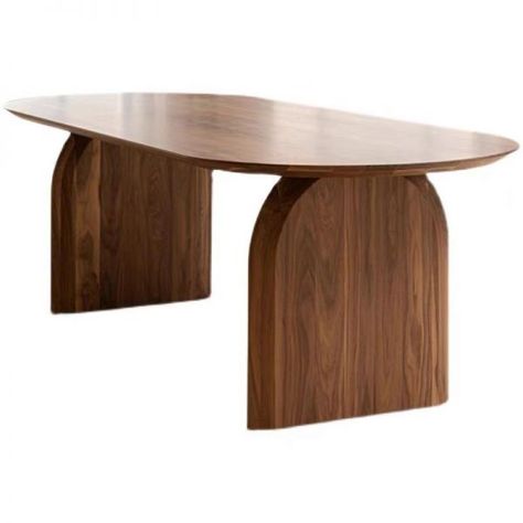 Modern Solid Wood Top Oval Dinette Table Wood Base Dining Table - Brown 47.2"L x 23.6"W x 29.5"H Without Chairs Table Reference, Rental Upgrades, Dining Table Small Space, Table Small Space, Wood Rectangle Dining Table, Solid Wood Office Desk, Wood Base Dining Table, Bathroom Wall Light Fixtures, Mango Wood Dining Table