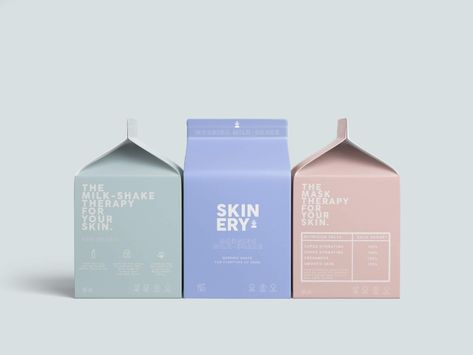 SKINERY on Packaging of the World - Creative Package Design Gallery Pastel Packaging Design, Creative Packaging Design Boxes Ideas, Wipes Packaging Design, Clean Packaging Design, Pastel Packaging, Minimal Packaging Design, Feminine Packaging, Skin Care Branding, Beauty Packaging Design