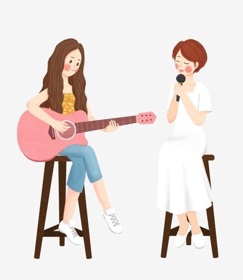 Playing Music Illustration, Play Illustration, Easy Cartoon Characters, Digital Portrait Illustration, Hand Clipart, Advertising Illustration, Music Illustration, Illustration Advertising, Cartoon Clipart