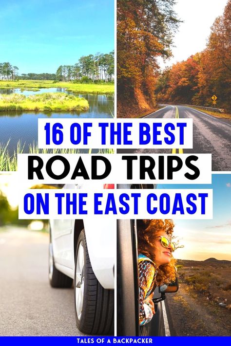 If you’re looking for inspiration for a road trip on the East Coast of the USA, check out this list of the best east coast road trips to enjoy! You’ll find epic road trip itineraries for the East Coast of the United States, from Louisiana to New England and everywhere in between. | Road Trip Itinerary | RV Road Trips | Road Trip Tips | Road Trip Planning East Coast Vacation, Road Trip Tips, Road Trip Packing List, Rv Road Trip, Fall Road Trip, East Coast Road Trip, Road Trip Routes, Perfect Road Trip, Road Trip Packing