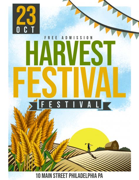 Harvest festival Harvest Festival Poster, Corn Festival, Event Banner, Harvest Festival, Festival Posters, Retro Poster, Magazine Cover, Festival, Quick Saves