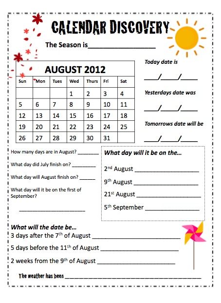 1st Grade Calendar, Calendar Questions, Teaching Calendar, Kindergarten Calendar, Calendar Skills, Calendar Worksheets, Seasons Worksheets, Worksheets For Grade 3, Calendar Activities