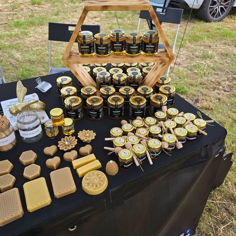 All setup here at Farmfest 2024 in Mirfield got my two little helpers today too Neve and Kat Let's hope the weather holds up OK #dunnybees #bees#beekeeping #farmfest#honey#dunnyshoney#beeexperience #summer#honeybees#savethebees#yorkshirehoney#localhoney Honey Farmers Market Display, Honey Display, Honey Stand, Selling Honey, Farm Fest, Farmers Market Display, Honey Brand, Honey Packaging, Buzz Bee