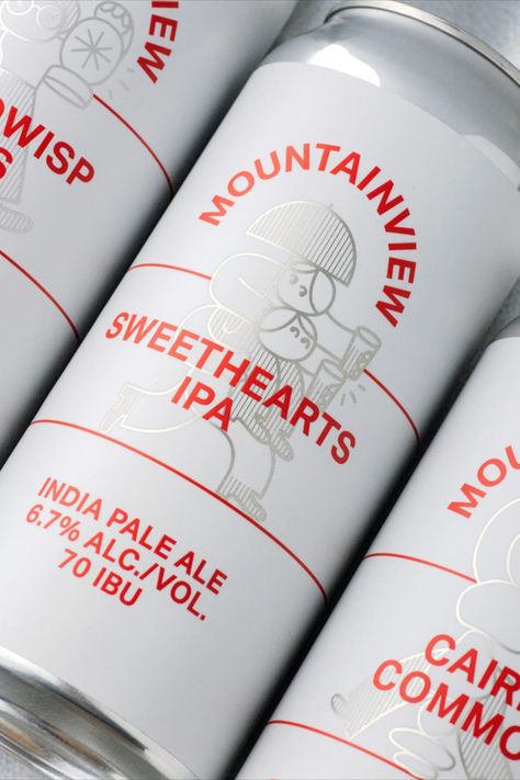 Memory Studio crafted a perfectly pleasant visual identity for British Columbia’s Mountainview Brewing Co. that reflects the brewery’s dynamic personality. Beer Branding, Dynamic Personality, Beer Brands, Beer Packaging, India Pale Ale, Pale Ale, Brewing Co, Brand Identity Design, Ipa