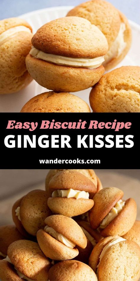 Nothing beats making your own Ginger Kisses, just like Mum used to make. These soft golden biscuits are filled with delicious homemade buttercream, baked in just 10 minutes. Vietnamese Fried Spring Rolls, 100 Cookies Recipe, Easy Biscuit, Homemade Buttercream, Easy Biscuit Recipe, Fried Spring Rolls, Lemon Cookies Recipes, Ginger Biscuits, Australian Food