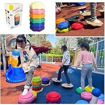 Sensory Stepping Stones, Balance Stepping Stones, Stepping Stones Kids, Stone Step, Toddler Sensory, Board For Kids, Stacking Blocks, Outdoor Play Equipment, Kids Sensory