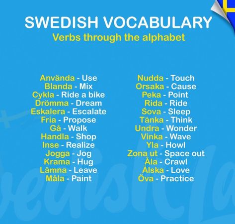 Learn Swedish, Swedish Language, Travel Instagram, Vocabulary, Sweden, Travel, Quick Saves