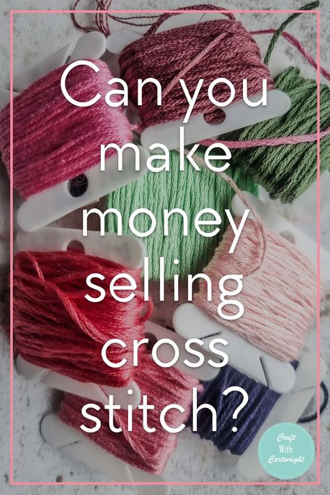 Can you make money selling cross stitch? - Craft with Cartwright Cross Stitch Items To Sell, Cross Stitch Crafts To Sell, Selling Cross Stitch, Cross Stitch To Sell, Cross Stitch Gift Ideas Projects, What To Do With Finished Cross Stitch, How To Display Cross Stitch Projects, Cross Stitch Gift Ideas, Cross Stitch Gifts Ideas