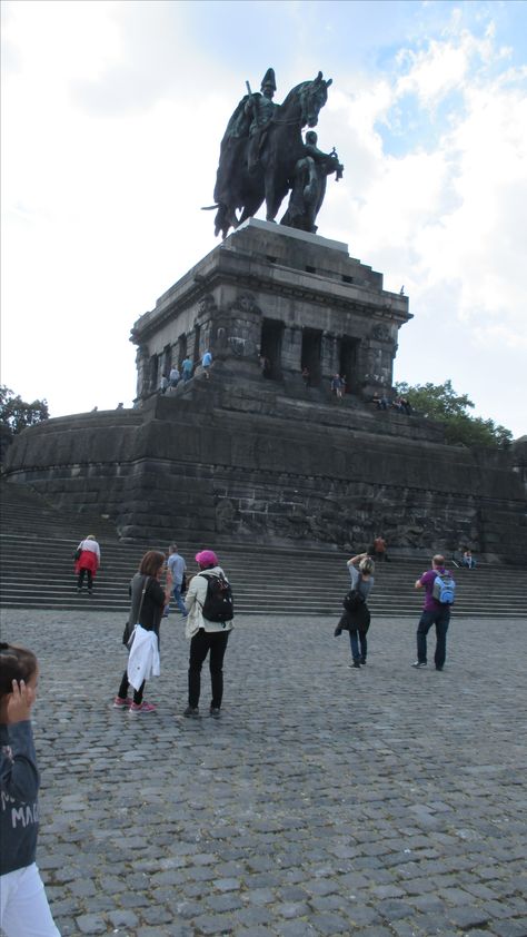 Koblenz Rhine Deutsches Eck Monument Kaiser Wilhelm II ( German Corner) Germany Kaiser Wilhelm Ii, Kaiser Wilhelm, Statue Of Liberty, Monument, Louvre, Germany, Statue, Building, Travel