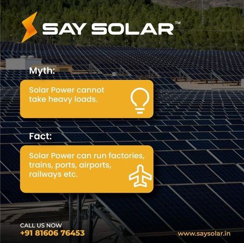 Solar Energy: Myth vs Facts | Know here.. Myth And Fact, Myths Vs Facts, Composite Veneers, Cosmetics Advertising, Solar Energy Facts, Myths And Facts, Expectation Vs Reality, Back Workout, Green Energy