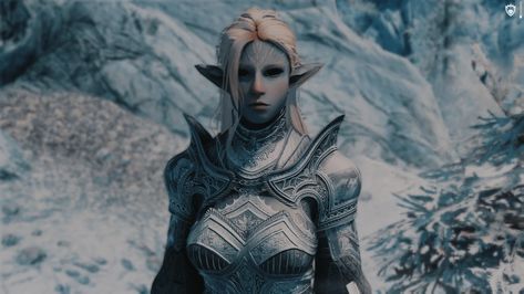 Oestre - Female Dunmer (Dark Elf) RaceMenu Preset at Skyrim Special Edition Nexus - Mods and Community Skyrim Elf, Skyrim High Elf, Skyrim High Elf Art, Skyrim Wood Elf, Skyrim Dark Elf, Skyrim Daedric Princes, Skyrim Special Edition Mods, Skyrim Mods, Dark Soul