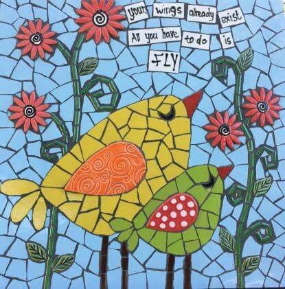 Mosaic Mosaic Patterns For Beginners, Mosaic Birdbath, Paper Mosaic, Mosaic Ceramic, Mosaic Pots, Mosaic Flower Pots, Mosaic Animals, Mosaic Garden Art, Mosaic Birds