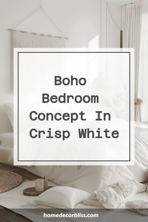 boho bedroom White Eclectic Bedroom, Boho Bedroom White Furniture, White Boho Bedroom, Architecture Bedroom Design, Boho Color Scheme, Boho Home Design, Bedroom Architecture, Architecture Bedroom, Bedroom Concept