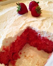 The Cozy Little Kitchen: Summer Sweet Strawberry Poke Cake Soda Pop Cake, Poke Cake Jello, Strawberry Pop, Strawberry Poke Cakes, Soda Cake, Pop Cake, Best Cake Ever, Jello Cake, Cake Pop Recipe