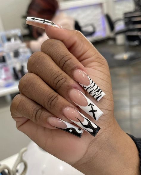 Zebra Nails, Drip Nails, Galaxy Nails, Edgy Nails, Work Nails, Exotic Nails, Long Square Acrylic Nails, Instagram Nails, Acrylic Nails Coffin Short