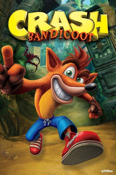 Crash Bandicoot Characters, Video Game Posters, Gaming Posters, Retro Videos, Crash Bandicoot, Vintage Tin Signs, Retro Video Games, Game Master, Old Games