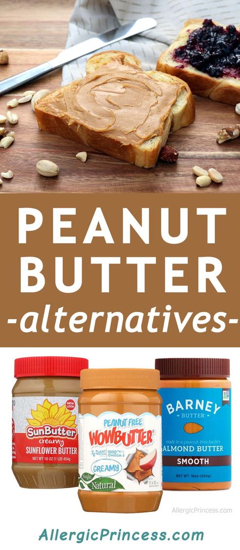 PEANUT BUTTER ALTERNATIVES - ALLERGIC PRINCESS Peanut Butter Substitute, Peanut Butter Alternatives, Grandma Kitchen, Kid Sandwiches, Food Allergies Awareness, Butter Substitute, Sunflower Butter, Peanut Butter Sandwich, Peanut Allergy