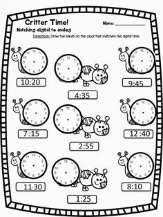 Grade 2 Math Worksheets, Grade 2 Math, Math Clock, Time For Kids, Mathematics Worksheets, Kids Worksheets Preschool, Math Measurement, 2nd Grade Math Worksheets, Teaching Numbers