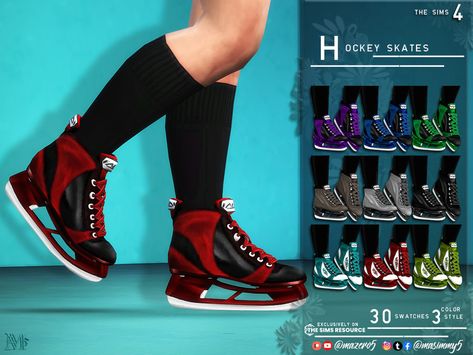 The Sims Resource - Hockey Skates Sims 4 Roller Skates Cc, Sims 4 Hockey Cc, Sims 4 Figure Skating Cc, Ts4 Shoes, Christmas City, Hockey Skates, Ice Skating Outfit, Cc Shoes, Sims 4 Cc Shoes