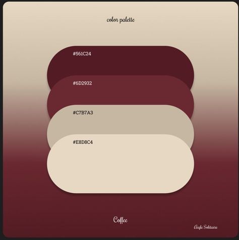 colour inspiration: warm color palette Colour Palette Coffee, Red Colour Palette Shades, Coffee Pallete Color, Red Shades Colour Palettes, Canva Palettes Color, Coffee Colour Palette, Canvas Color Codes, Canva Colour Palettes, Color Pallets Aesthetic