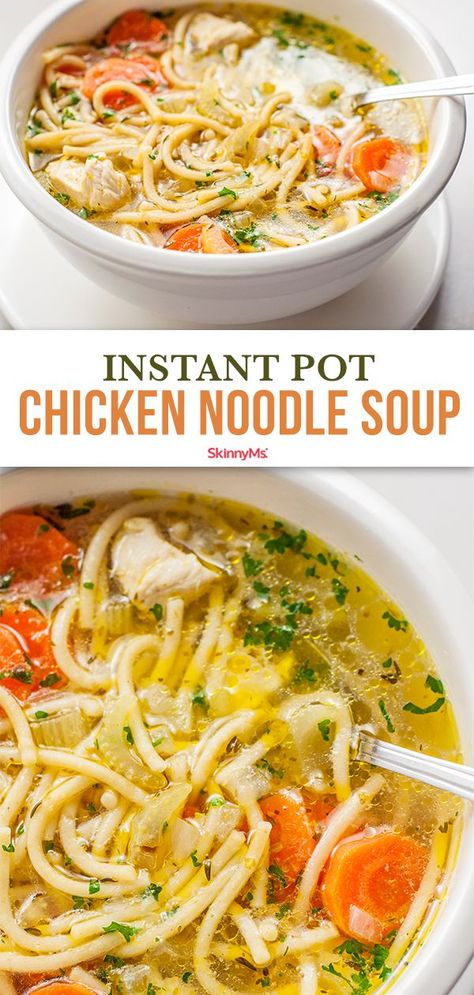 Instant Pot Chicken Noodle Soup, Instant Pot Chicken Noodle, Best Chicken Noodle Soup, Chicken Noodle Soup Crock Pot, Chicken Noodle Soup Recipe, Chicken Noodle Soup Easy, Comfort Soup Recipes, Noodle Soup Recipe, Instant Pot Soup Recipes