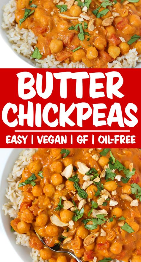 Butter Chickpeas, Savory Butter, Garden Grazer, Chickpeas Recipe, Easy Butter, Photo Food, Chickpea Recipes, Best Vegan Recipes, Vegan Cooking