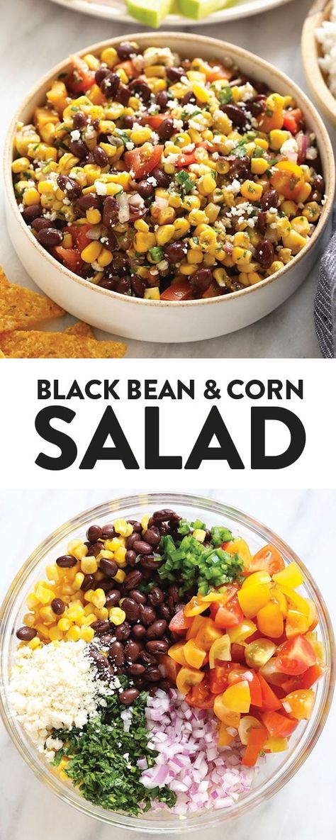 Cold Corn Salad, Bean Corn Salad, Corn And Bean Salad, Black Bean Corn Salad, Corn Relish, Black Bean Corn, Corn Pasta, Satisfying Salads, Corn Salad Recipes