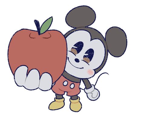 Mickey Mouse Pfp, Creepy Mickey Mouse, Mickey Mouse Fanart, Mickey Mouse Anime, Mickey Mouse Cute, Mickey Mouse Png, Apple Lessons, Old Cartoon Characters, Epic Mickey