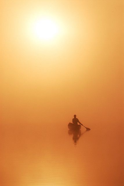 Morning Canoe, Basshaunt Lake, Ontario, Canada [photo by Peter Bowers] Canoes, Lake Ontario, Canoeing, Mellow Yellow, Rowing, Ontario Canada, Sunny Day, Sunrise Sunset, Beautiful World