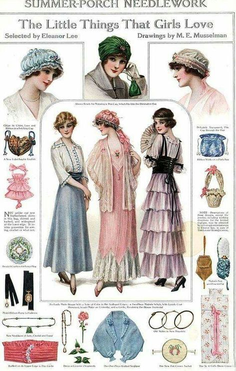 Gaun Tulle, Patron Vintage, Etiquette Vintage, 1910s Fashion, 1920s Vintage, 20th Century Fashion, Magazine Ad, Retro Mode, Old Fashion