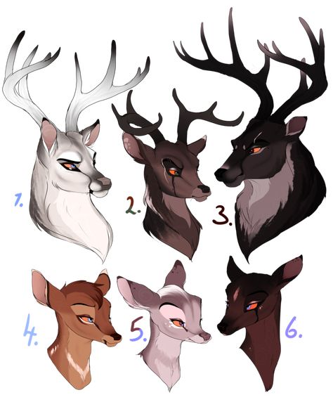 Deer Designs. CLOSED: by BeeStarART Bambi Art, Deer Drawing, Deer Design, Deer Art, Creature Drawings, Fantasy Creatures Art, Mythical Creatures Art, Dessin Adorable, Creature Concept Art