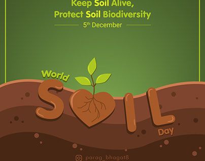 World Soil Day Poster, Soil Drawing, World Soil Day, Rangoli Designs For Competition, Vine Drawing, Baby Ganesha, Science Club, Social Media Advertising Design, Page Decoration