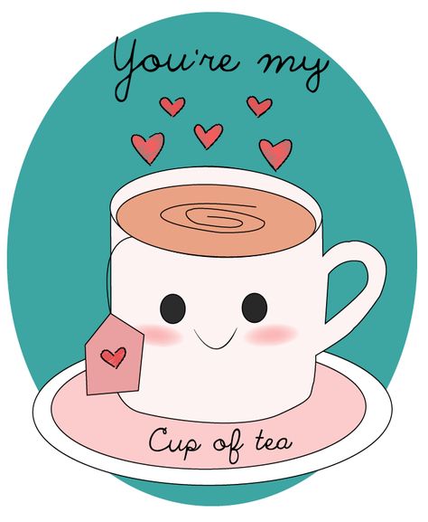 You're My Cup of Tea Tea Puns, Books And Tea, Punny Cards, Funny Food Puns, Cute Puns, Make Up Videos, Cute Mug, My Cup Of Tea, Tea Art