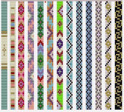 Seed Bead Bracelet Patterns, Crochet Bracelet Pattern, Miyuki Beads Pattern, Seed Bead Jewelry Patterns, Bead Loom Designs, Bead Crochet Patterns, Motifs Perler, Loom Bracelet Patterns, Diy Friendship Bracelets Patterns