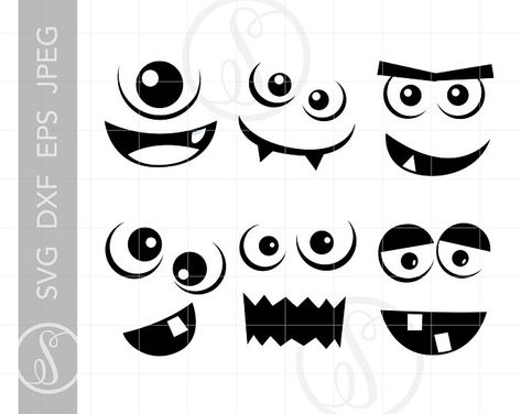 Dremel Rocks, Mouth Clipart, Monster Faces, Craft Nights, Monster Svg, Tumbler Svg, Candy Birthday, Monster Eyes, Face Template